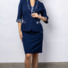 Blazer Alanis azul marino para mujer | Salomé Perú