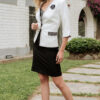 Blazer Camila blanco para mujer | Salomé Perú