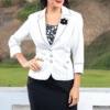 Saco Jery blanco para mujer | Salomé Perú
