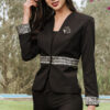 Blazer Lucía negro para mujer | Salomé Perú