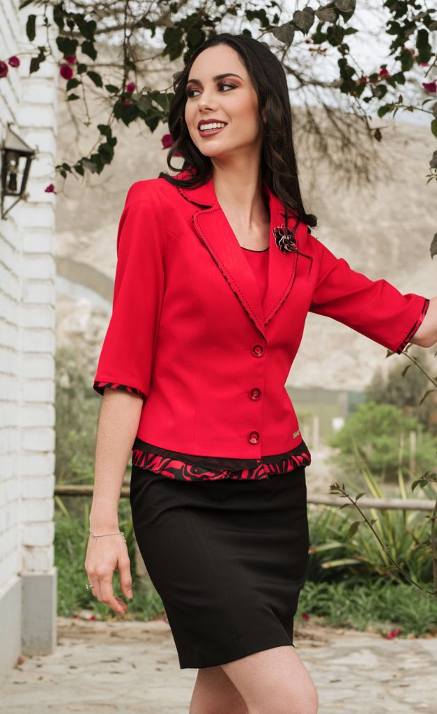 Blazer Sabrina rojo para mujer | Salomé Perú
