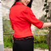 Blazer Sabrina rojo para mujer | Salomé Perú