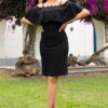 Vestido Blondy negro para mujer | Salomé Perú