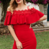 Vestido Blondy rojo para mujer | Salomé Perú