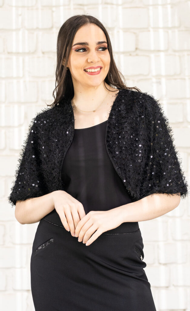 Bolero Belén mujer color negro | Salomé Perú