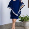 Vestido elegante Grecia color azul de Salomé Perú
