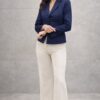 Blazer elegante mujer Mónica color azul de Salomé Perú