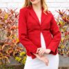 Blazer elegante mujer Mónica color rojo con diseño femenino