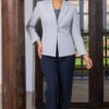 blazer mujer Mónica ideal para oficina y ocasiones especiales en color plomo plata