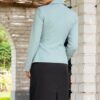 Blazer elegante mujer Mónica color verde con diseño femenino