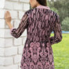 vestido de fiesta mercy palo rosa look elegante mujer