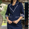 Blazer Ximena azul marino vista frontal | Salomé Perú