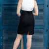 Vestido María para mujer en blanco y negro