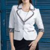 Blazer Ximena blanco vista frontal | Salomé Perú