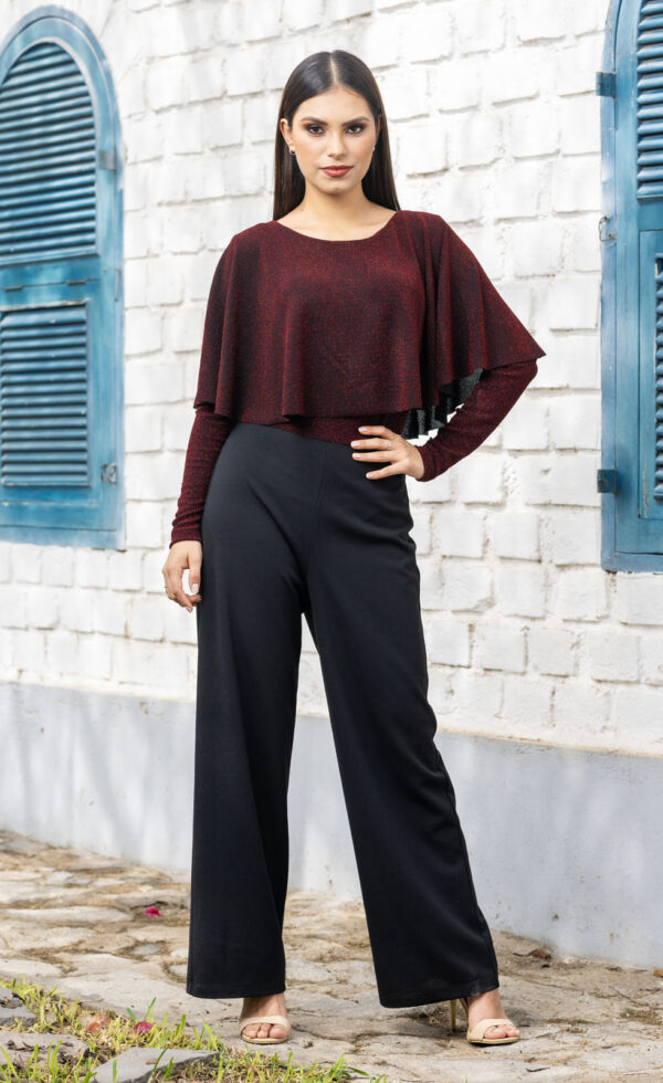Enterizo Briggitte Rojo/Negro para mujer | Salomé Perú