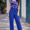 enterizo kylie azul mujer elegante salomé perú