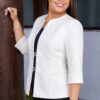 Blazer Geraldine mujer color blanco elegante vista lateral | Salomé Perú
