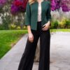 Blazer Geraldine verde abierto, prenda versátil para trabajo y ocasiones formales