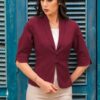 Blazer Blacky mujer vino con manga tres cuartos y un botón frontal | Salomé Perú