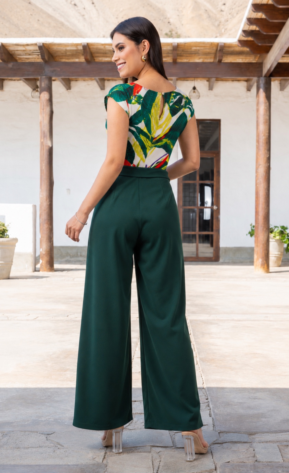 nterizo kylie mujer verde outfit elegante