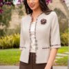 Blazer Luchita beige para mujer | Salomé Perú