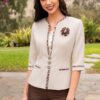 Blazer Luchita beige para mujer | Salomé Perú