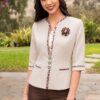 Blazer Luchita beige para mujer | Salomé Perú
