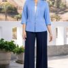 Blazer Geraldine olite abierto, prenda versátil para trabajo y ocasiones formales