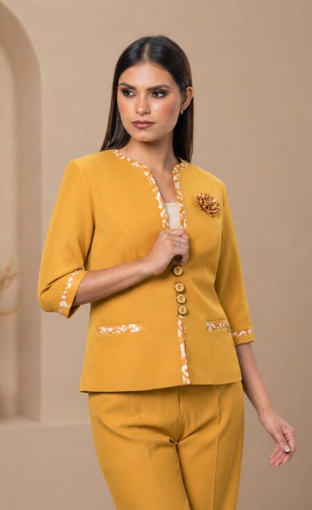 blazer lizzi mujer manga tres cuartos look moderno elegante