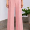 Pantalón palazo mujer Rebeca palo rosa tiro alto