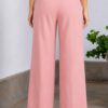 Pantalón palazo mujer Rebeca palo rosa con elástico posterior