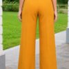 Pantalón palazo mujer Rebeca mostaza con pierna amplia