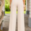 Pantalón palazo mujer Rebeca beige tipo sastre