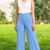Pantalón palazo mujer Rebeca olite de lino Prada