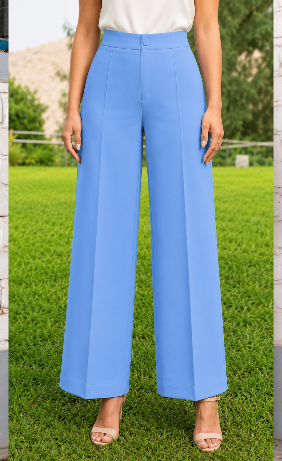 Pantalón palazo mujer Rebeca olite tiro alto