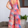 Enterizo palazo mujer Carmen estampado coral multicolor