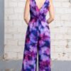 Enterizo Carmen mujer galaxia violeta con forro algodón stretch