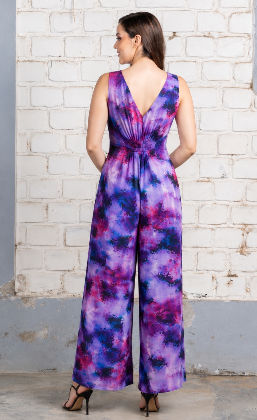enterizo zoe mujer galaxia violeta con forro algodón stretch