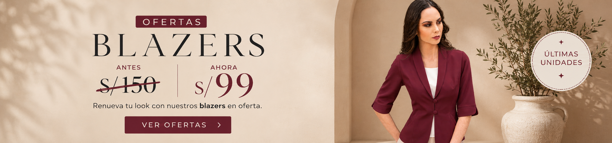 Campaña de ofertas en blazers para mujer Salomé Perú
