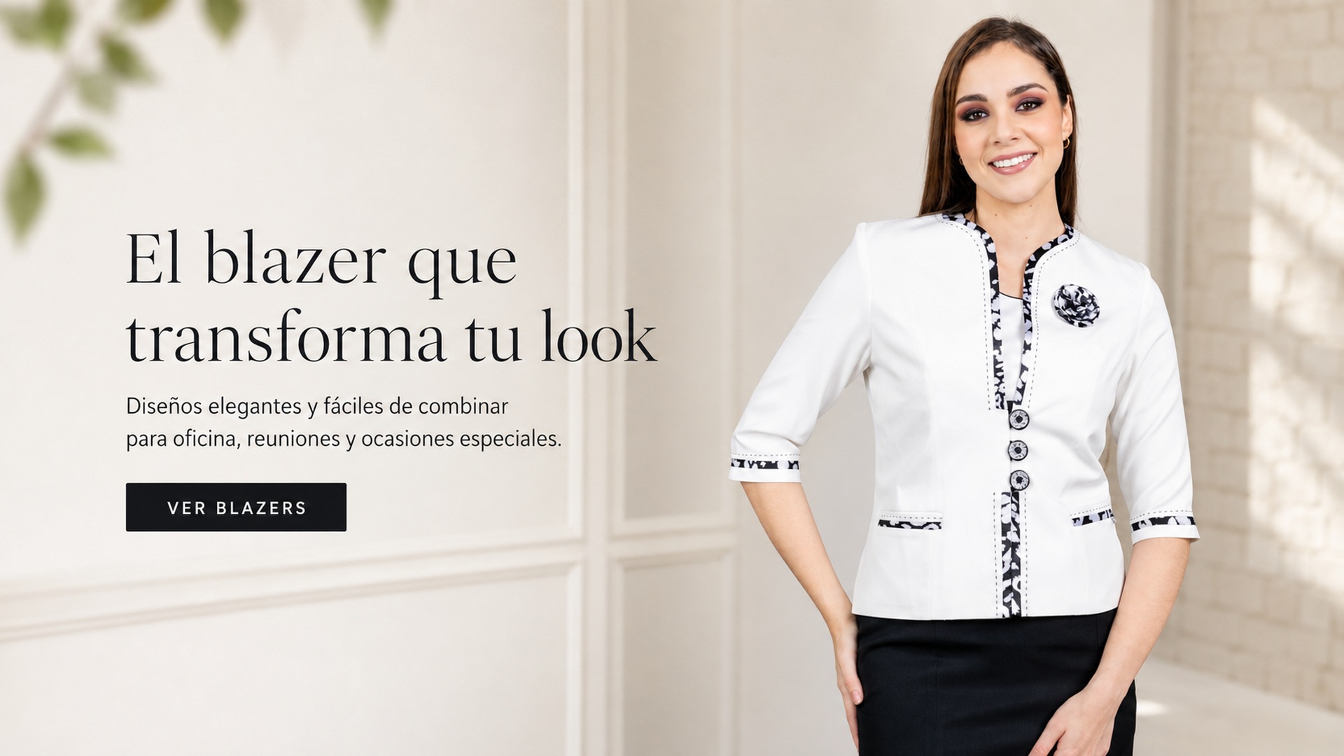 Blazer blanco elegante para mujer Salomé